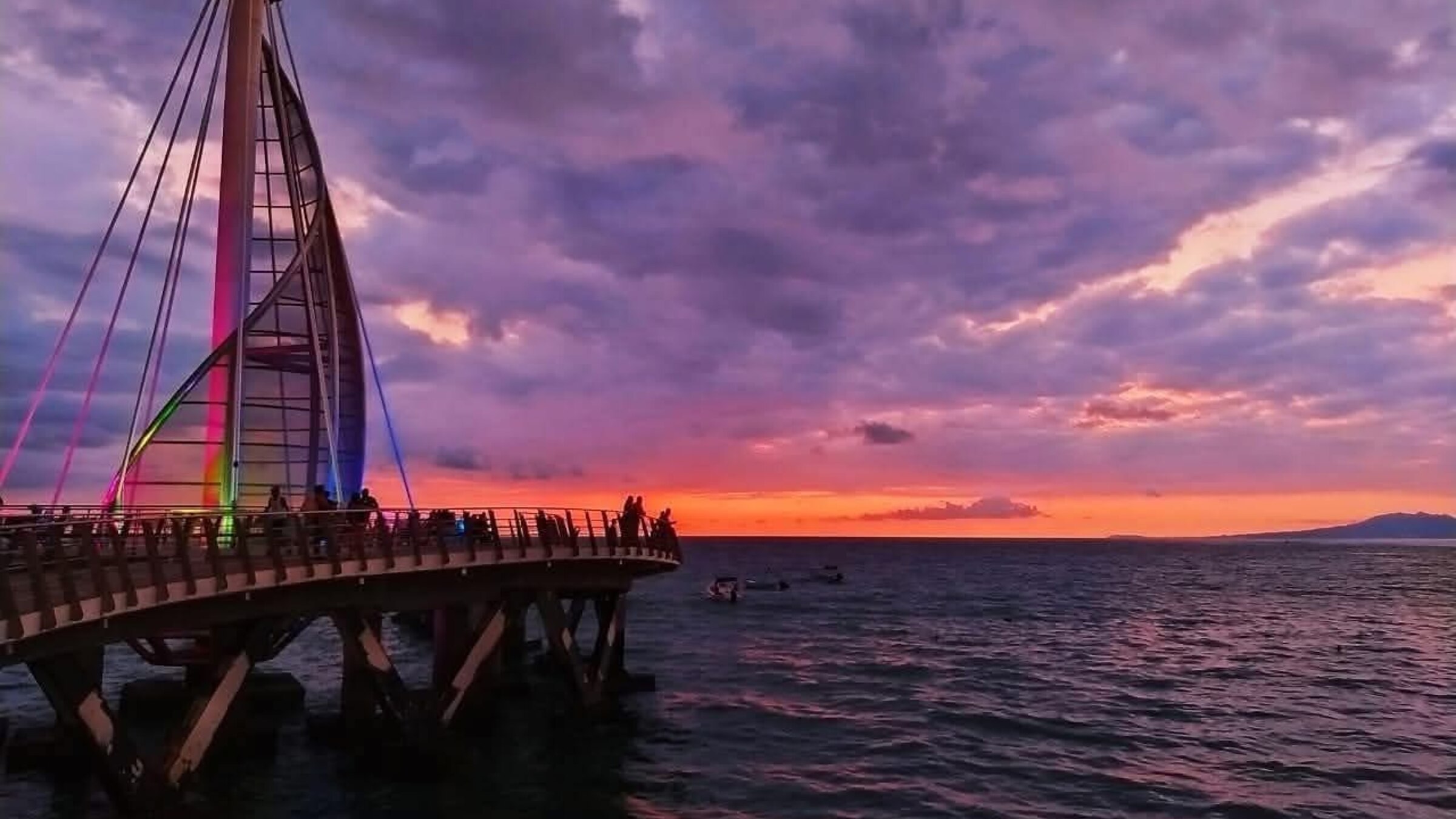 Los Muertos Pier at sunset, Puerto Vallarta